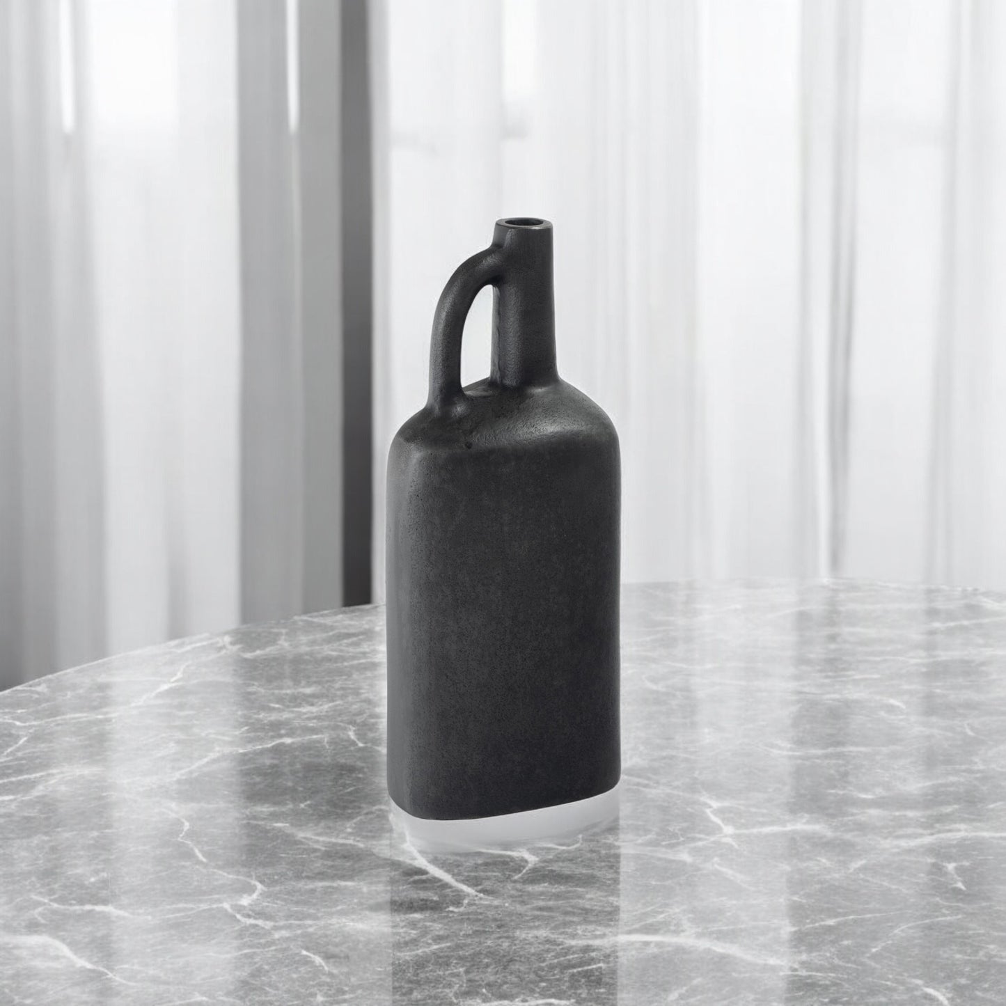 11" Gray Aluminum Jug Table Vase-0