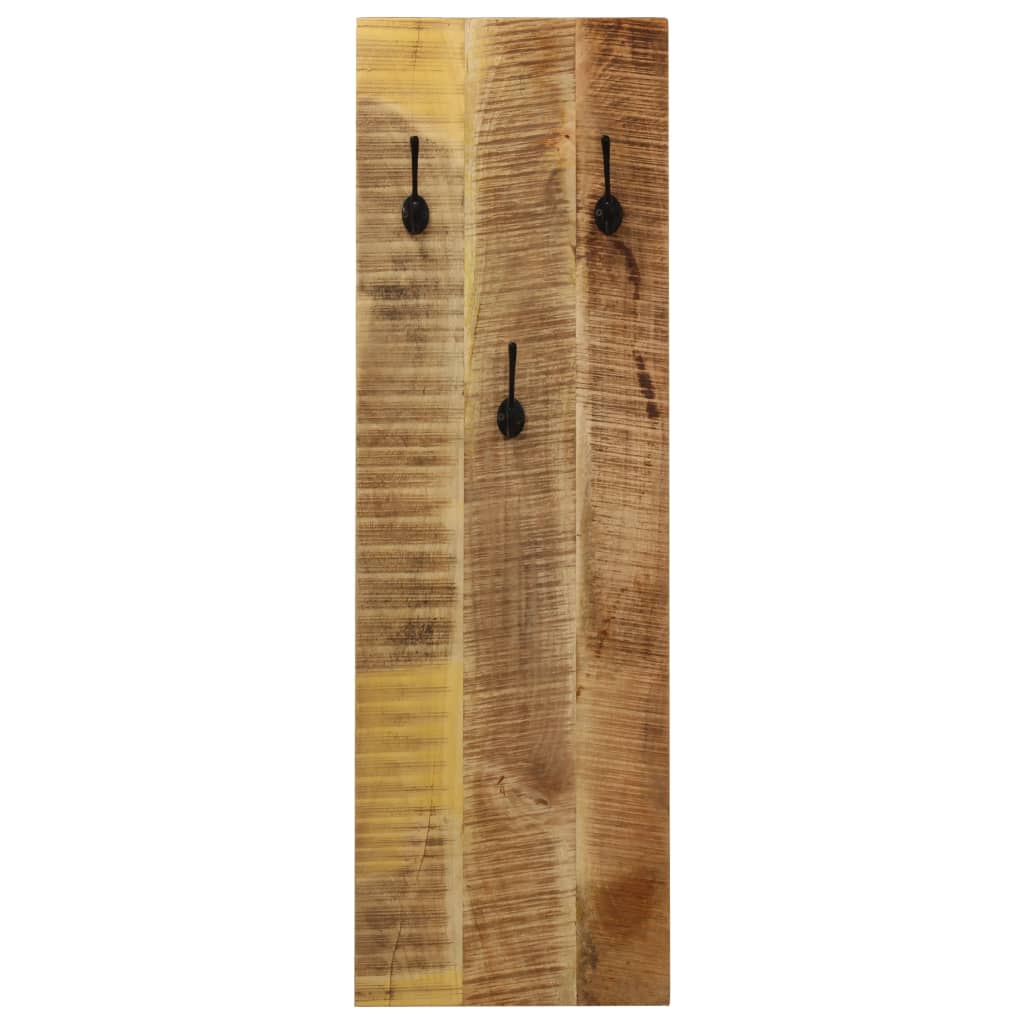 vidaXL Wall-mounted Coat Racks 2 pcs Solid Mango Wood 14.2"x43.3"x1.2"-3