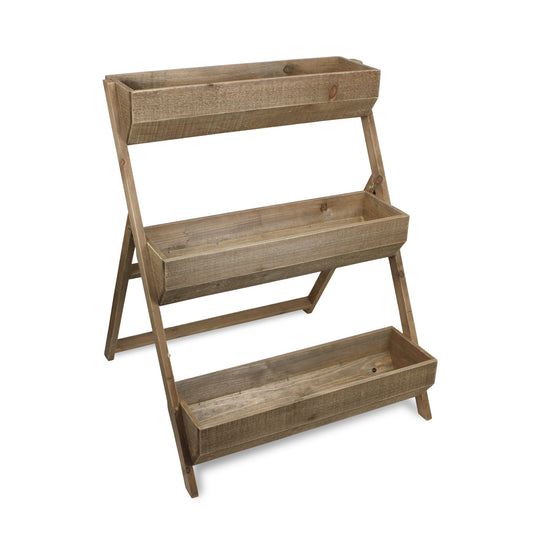 3 Tier Wooden Shelves Storage Plant Stand-0