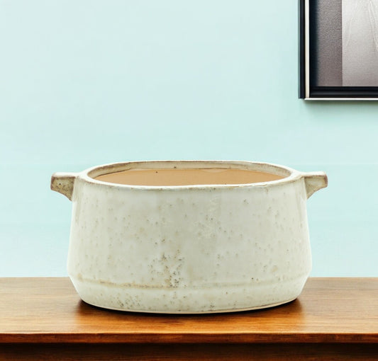 6" Gray Clay Round Pot Planter-0