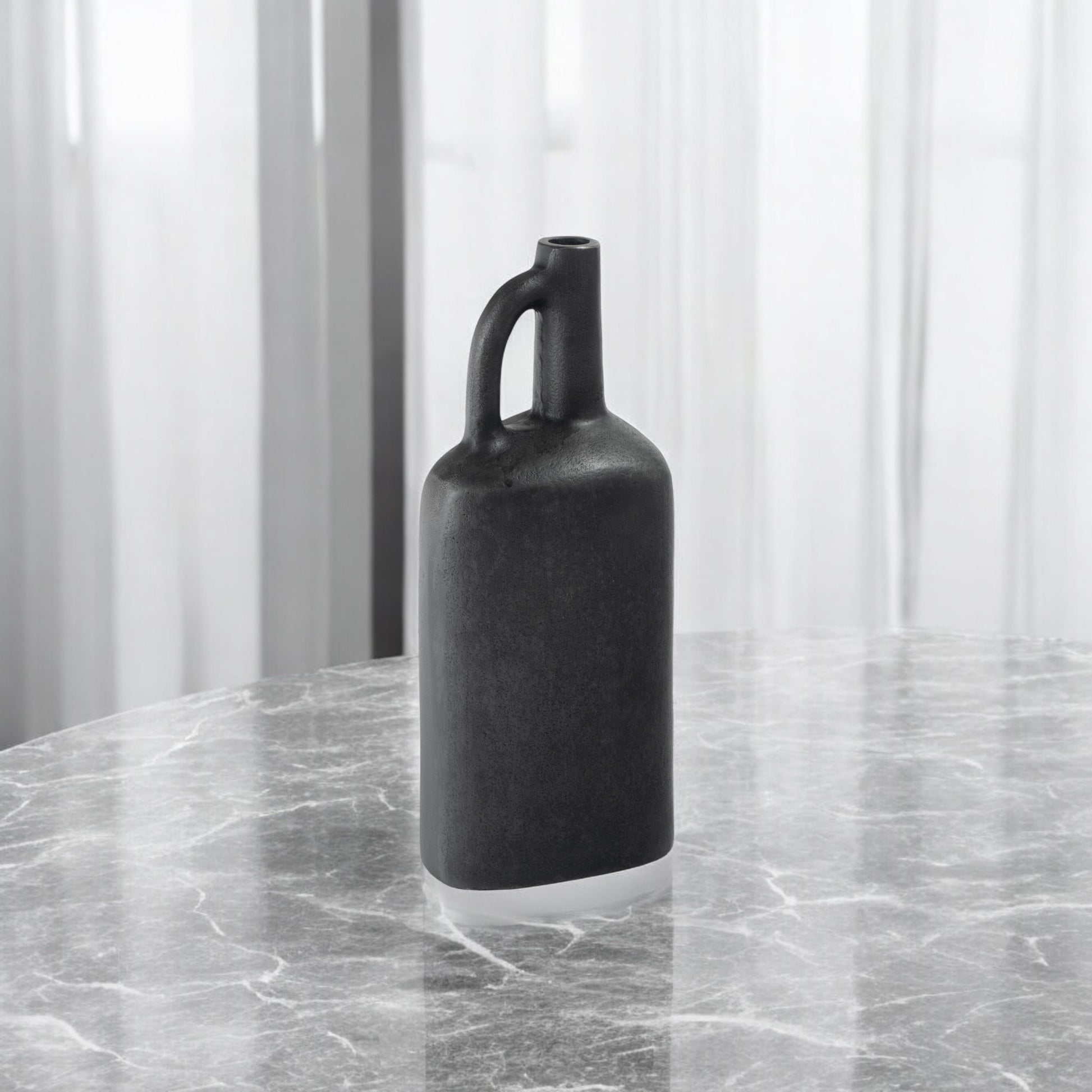 11" Gray Aluminum Jug Table Vase-0