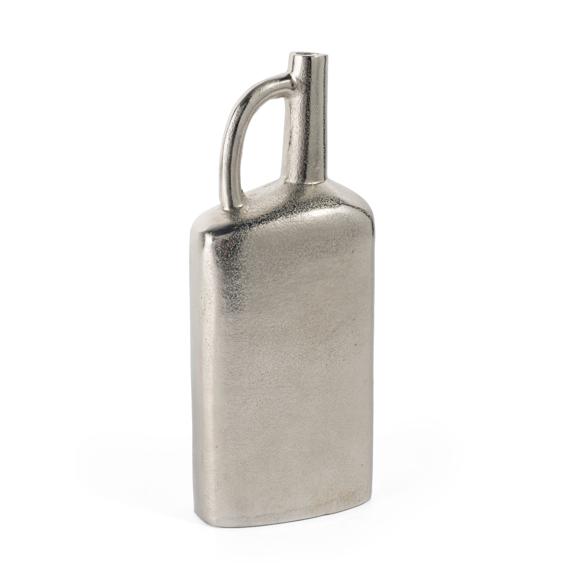 14" Silver Aluminum Jug Table Vase-1