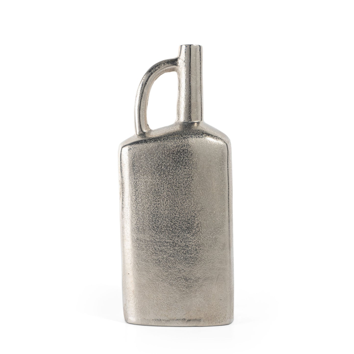 14" Silver Aluminum Jug Table Vase-2