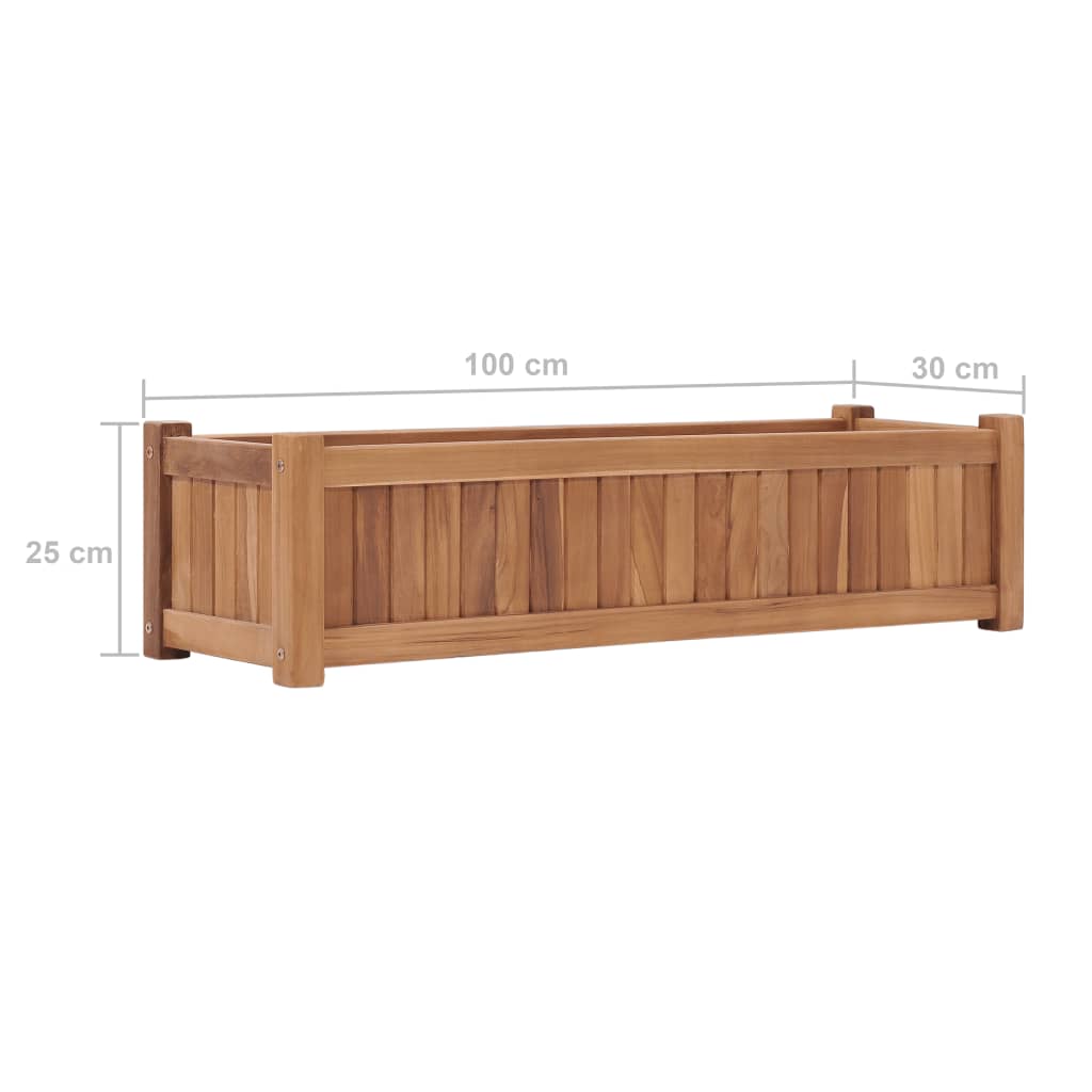 vidaXL Plant Stand Trellis Raised Bed Poly Rattan Planter Solid Wood Teak-0