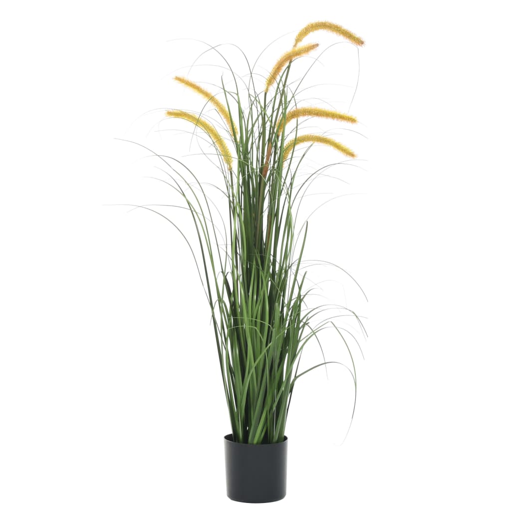 vidaXL Artificial Plant Fake Grass Plant with Cattail Faux Grass Plant 53.1"-1